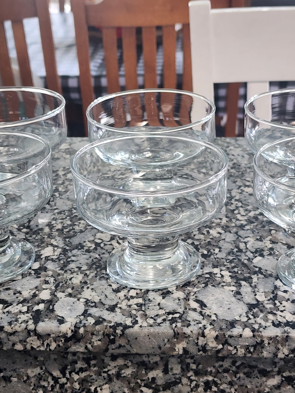 Classic Clear Glass Dessert Bowls - Set of 6